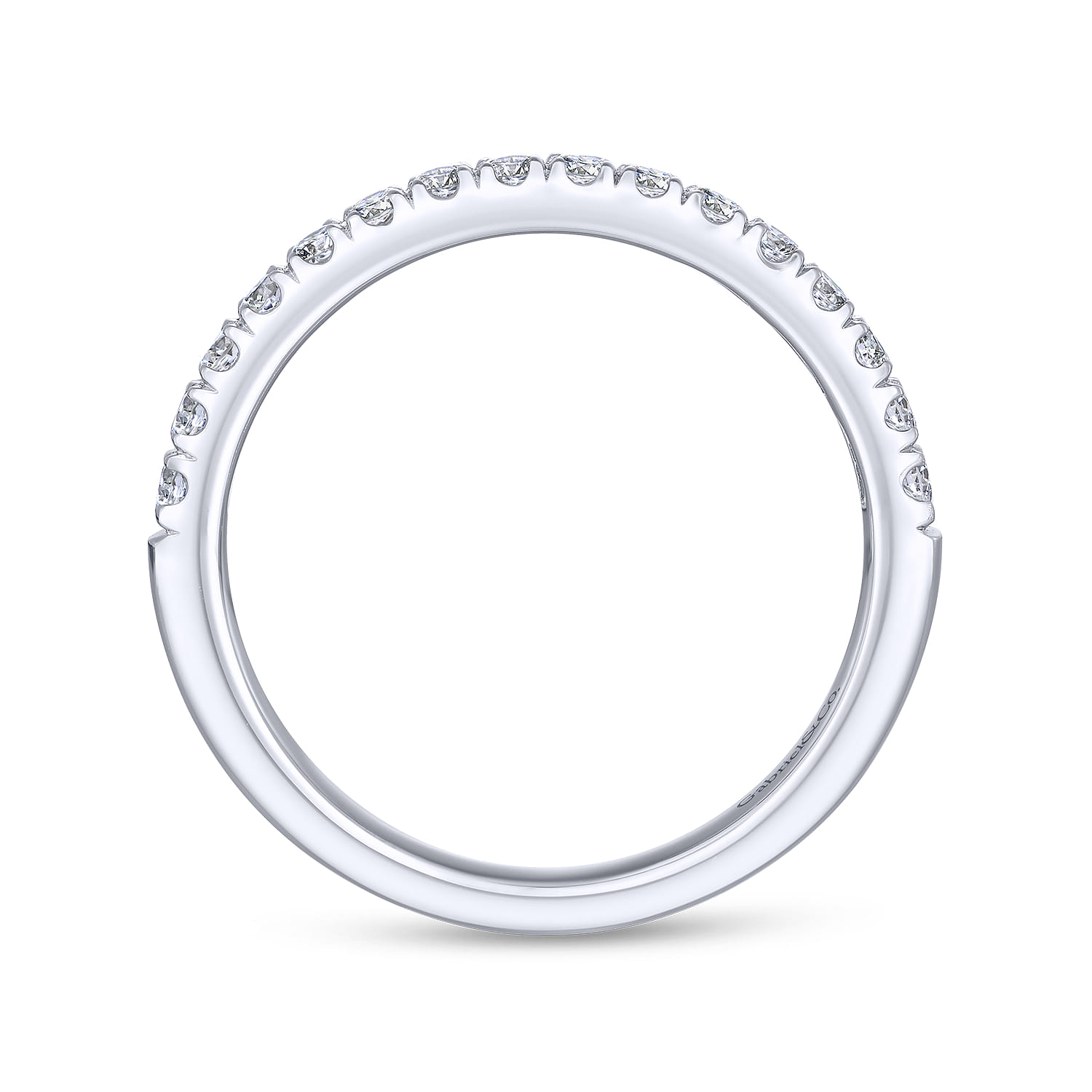 14K White Gold Matching Wedding Band - 0.33 ct - Shot 2