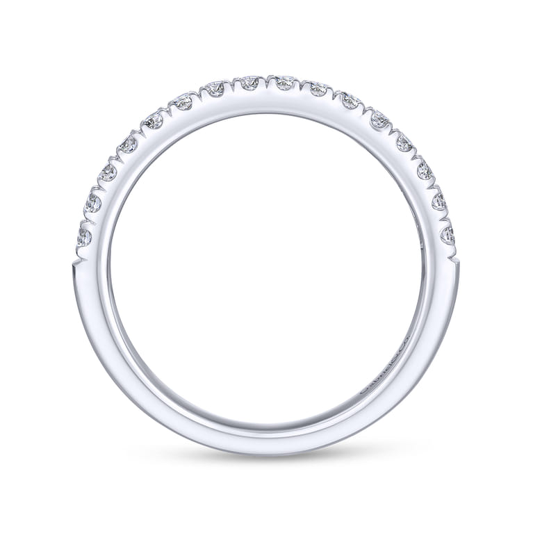 14K White Gold Matching Wedding Band - 0.33 ct - Shot 2
