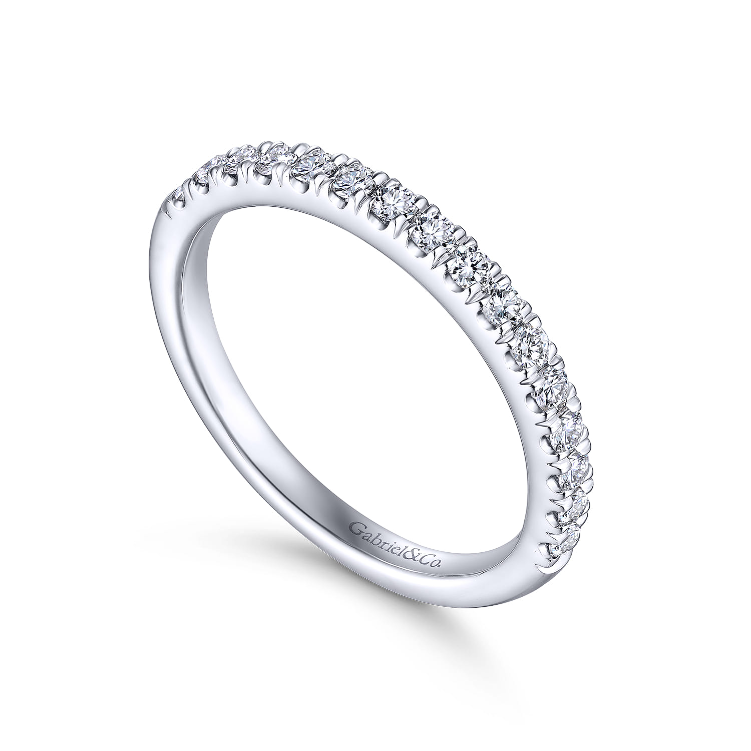 14K White Gold Matching Wedding Band - 0.33 ct - Shot 3