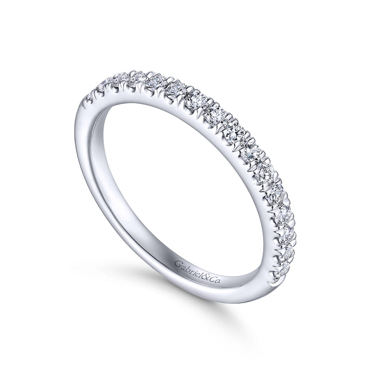 14K White Gold Matching Wedding Band - 0.33 ct - Shot 3