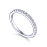 14K White Gold Matching Wedding Band - 0.33 ct