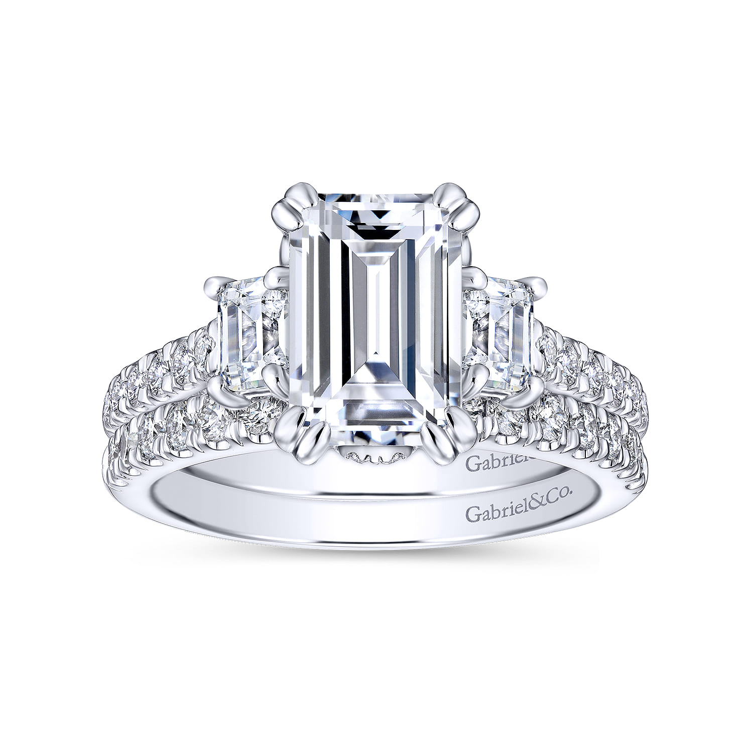 14K White Gold Matching Wedding Band - 0.33 ct - Shot 4