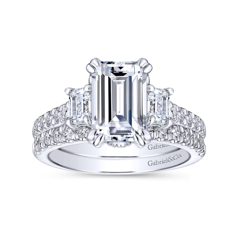 14K White Gold Matching Wedding Band - 0.33 ct - Shot 4