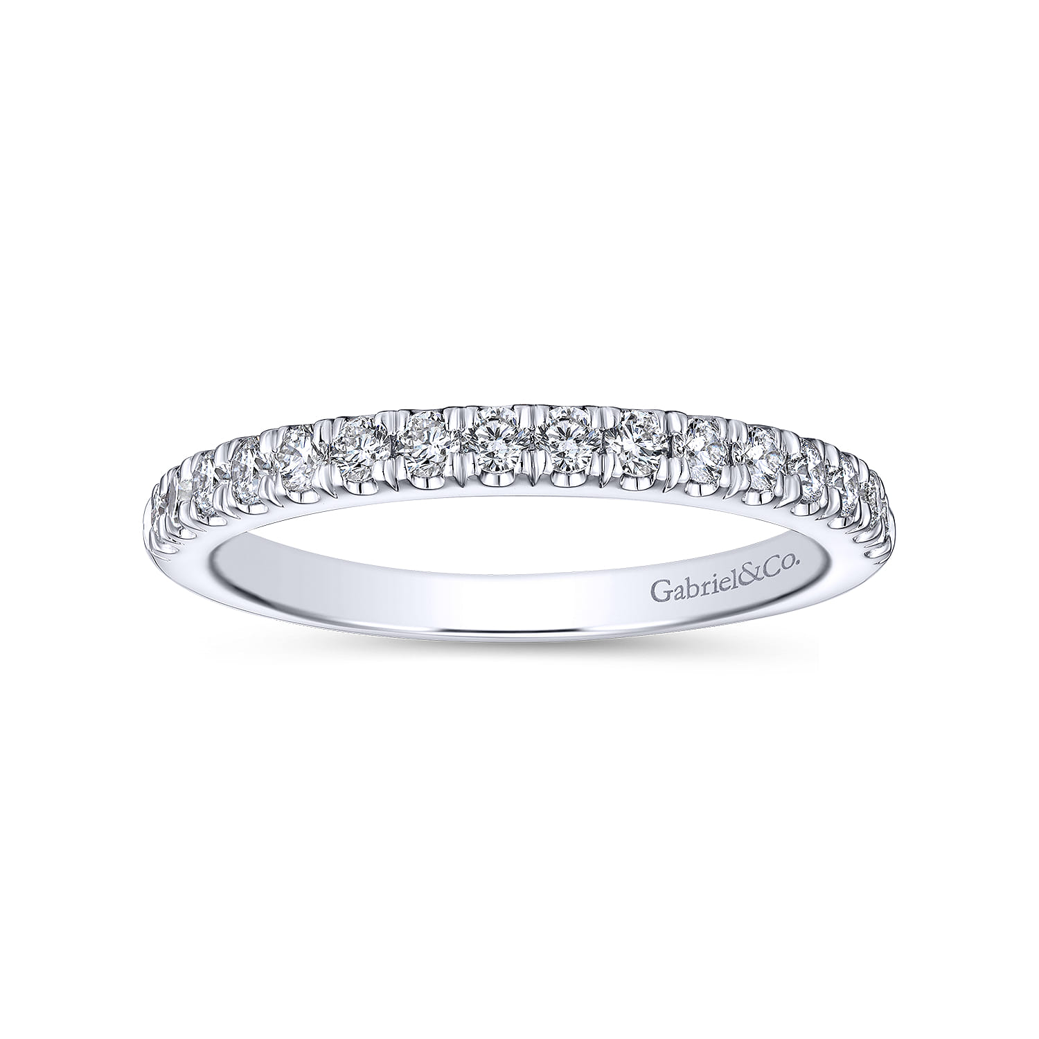 14K White Gold Matching Wedding Band - 0.33 ct - Shot 5