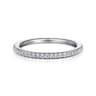 14K White Gold Matching Wedding Band - 0.15 ct