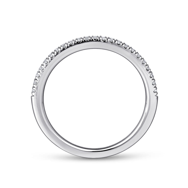 14K White Gold Matching Wedding Band - 0.15 ct - Shot 2