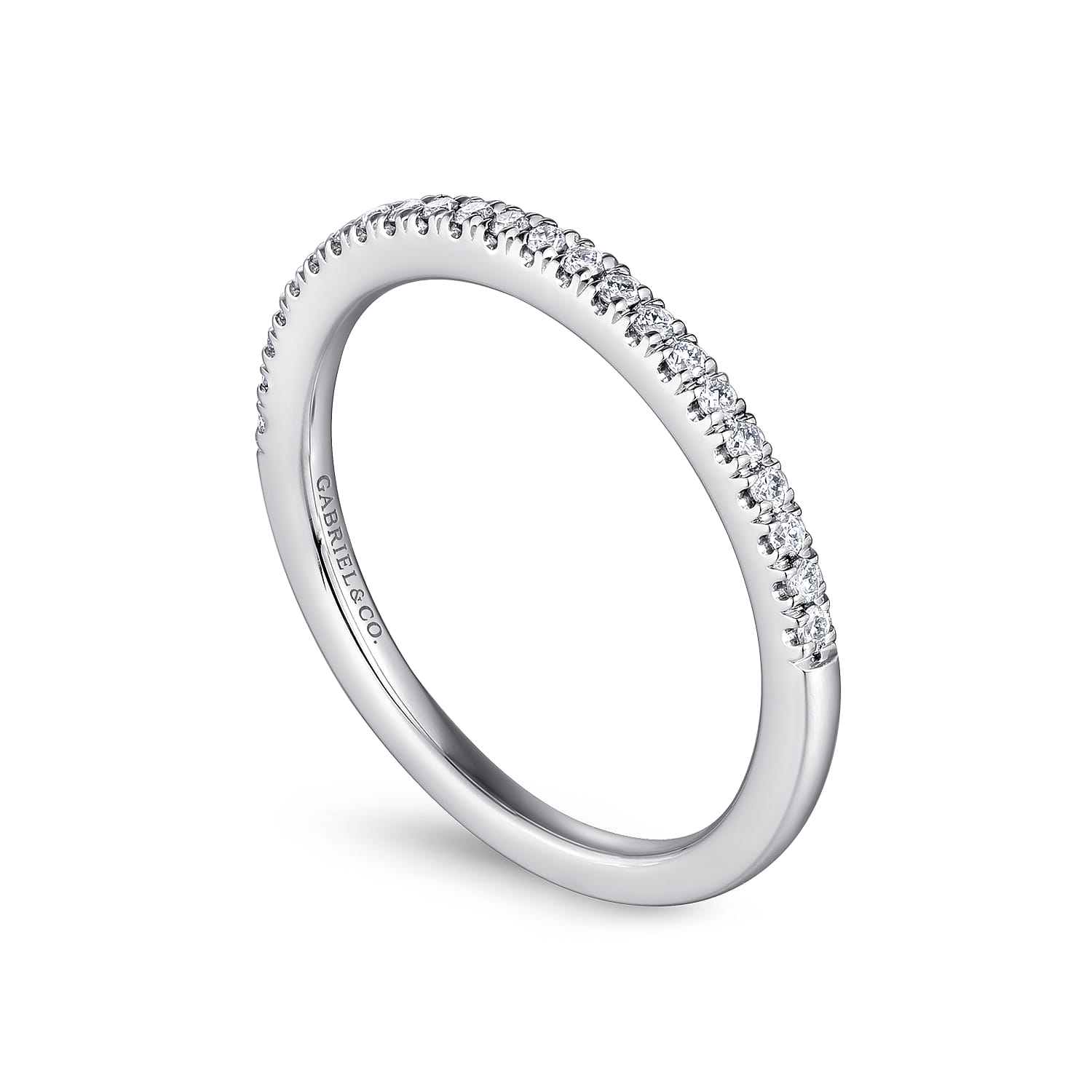 14K White Gold Matching Wedding Band - 0.15 ct - Shot 3