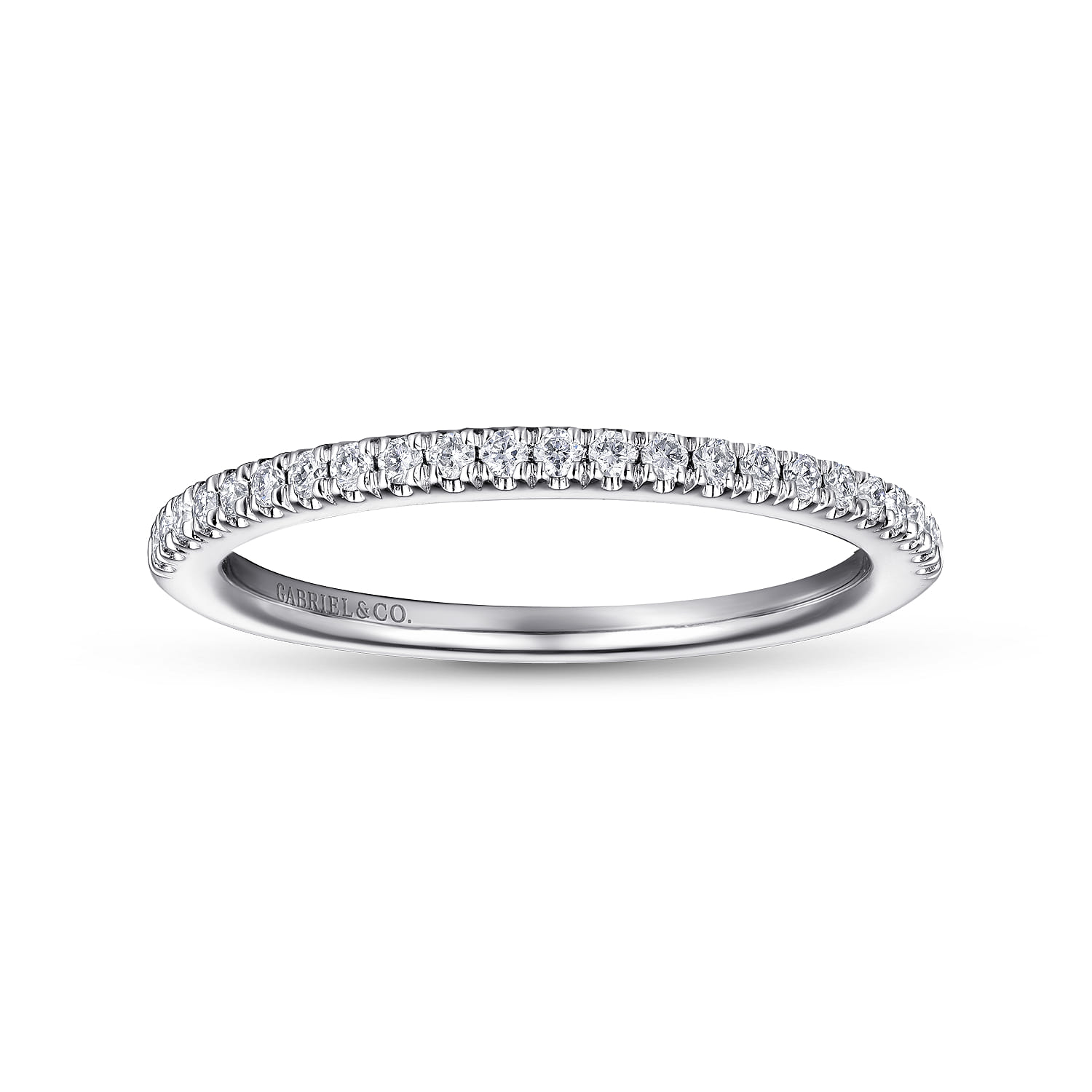 14K White Gold Matching Wedding Band - 0.15 ct - Shot 5