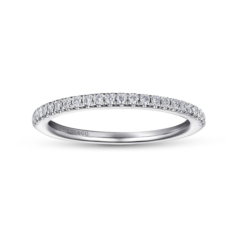 14K White Gold Matching Wedding Band - 0.15 ct - Shot 5
