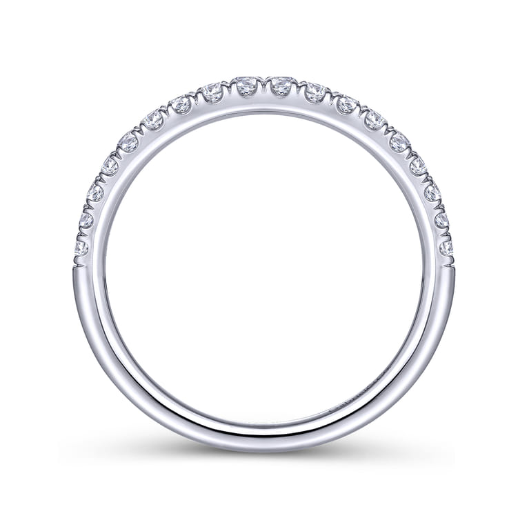 14K White Gold Matching Wedding Band - 0.28 ct - Shot 2