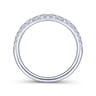 14K White Gold Matching Wedding Band - 0.28 ct