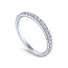 14K White Gold Matching Wedding Band - 0.28 ct