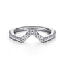 14K White Gold Matching Wedding Band - 0.36 ct