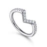 14K White Gold Matching Wedding Band - 0.36 ct