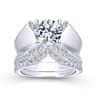 14K White Gold Matching Wedding Band - 0.36 ct