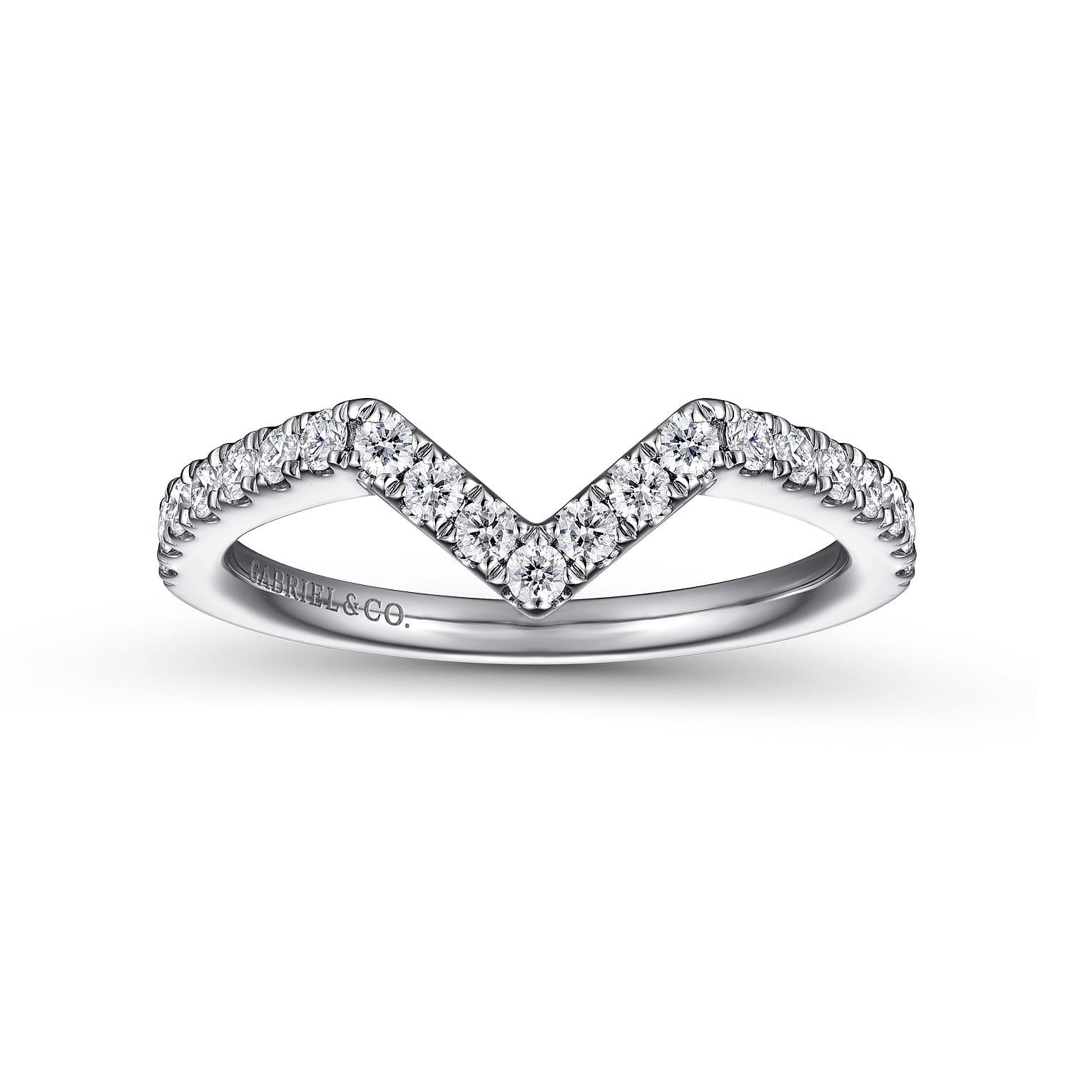 14K White Gold Matching Wedding Band - 0.36 ct - Shot 5