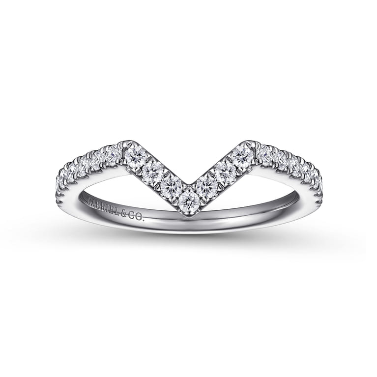 14K White Gold Matching Wedding Band - 0.36 ct - Shot 5
