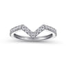 14K White Gold Matching Wedding Band - 0.36 ct