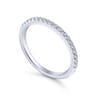 14K White Gold Matching Wedding Band - 0.2 ct