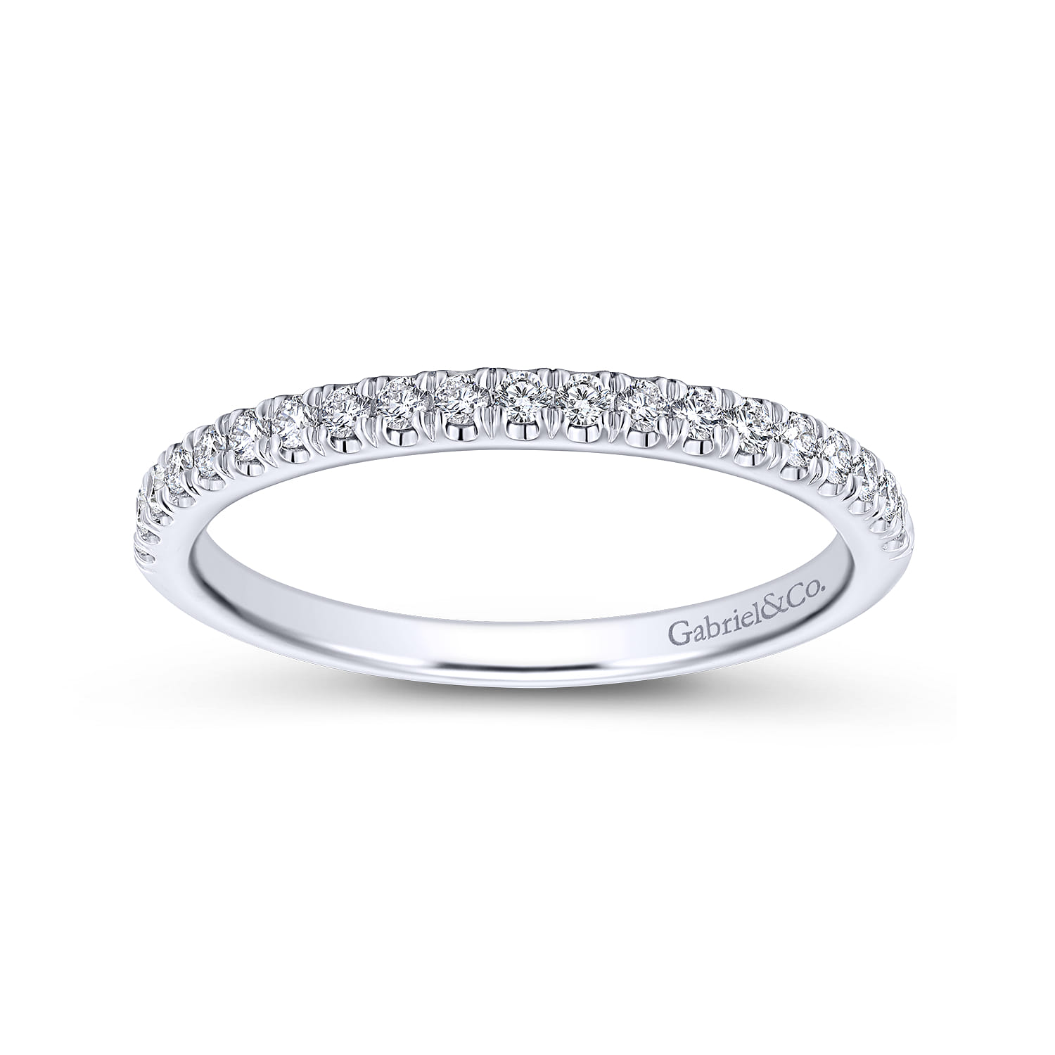14K White Gold Matching Wedding Band - 0.2 ct - Shot 5