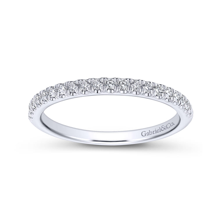 14K White Gold Matching Wedding Band - 0.2 ct - Shot 5