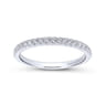 14K White Gold Matching Wedding Band - 0.2 ct