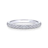 14K White Gold Matching Wedding Band - 0.27 ct