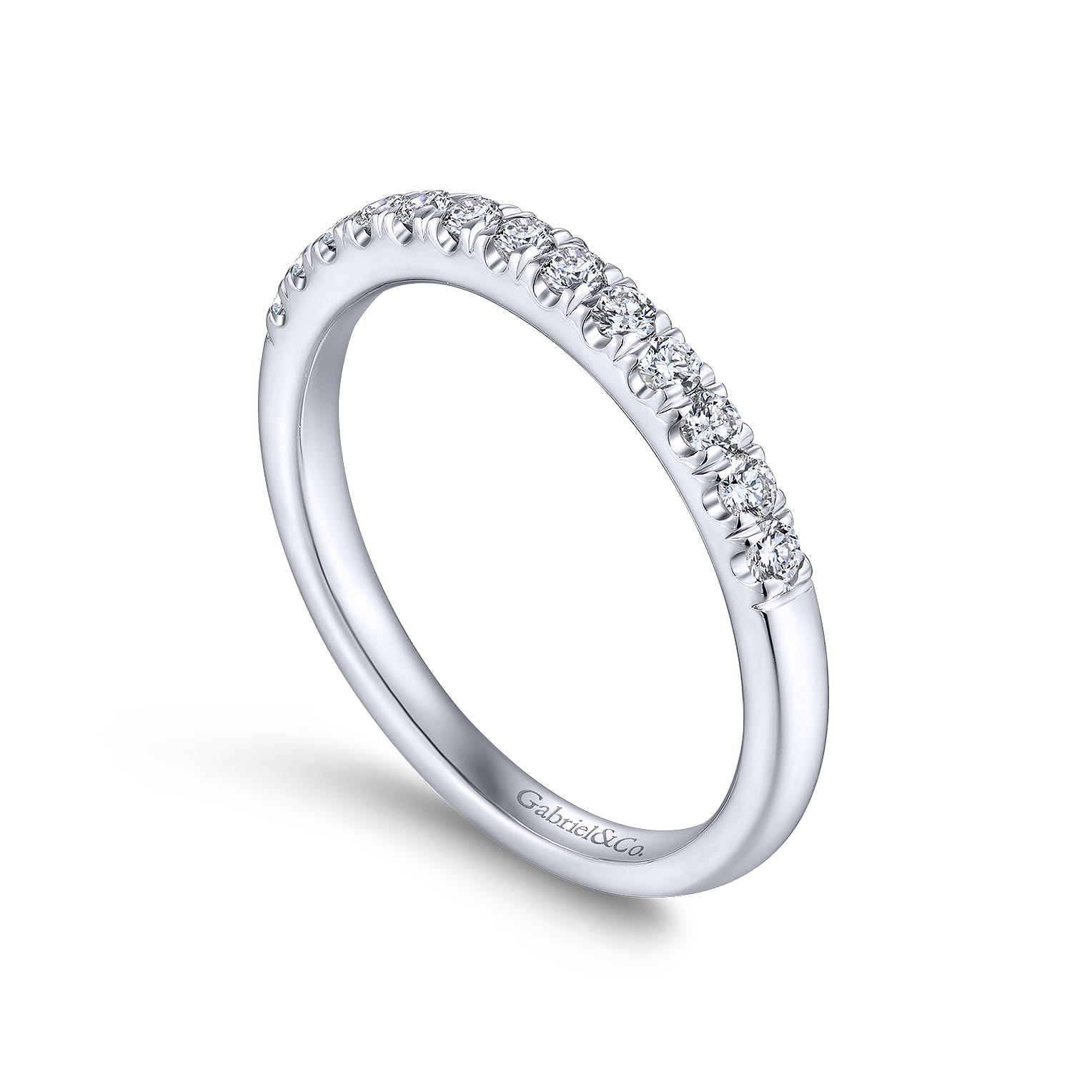14K White Gold Matching Wedding Band - 0.27 ct - Shot 3
