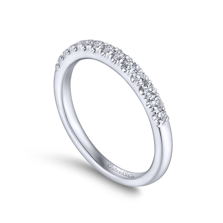 14K White Gold Matching Wedding Band - 0.27 ct - Shot 3