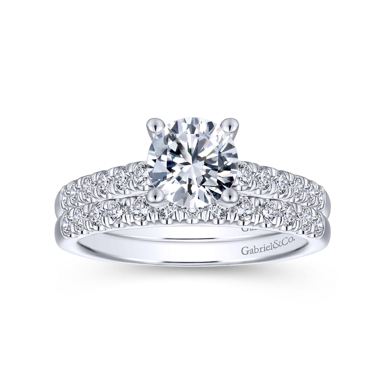 14K White Gold Matching Wedding Band - 0.27 ct - Shot 4