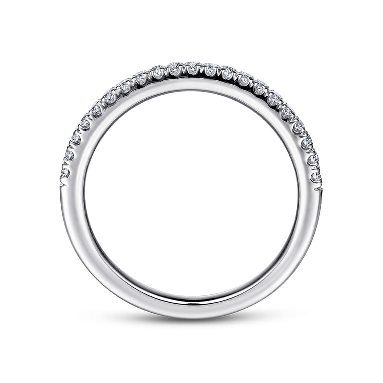 14K White Gold Matching Wedding Band - 0.19 ct - Shot 2
