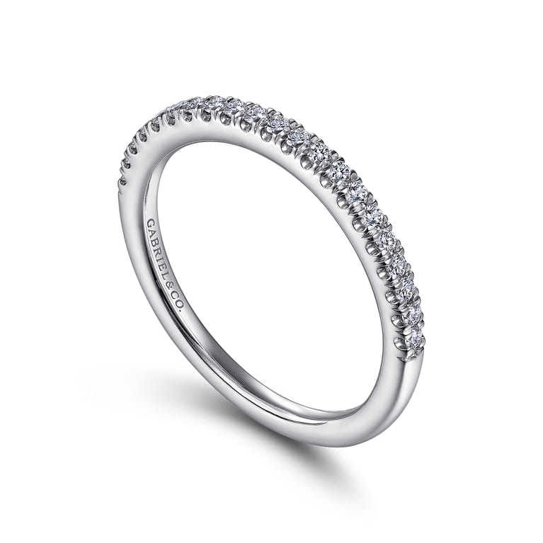 14K White Gold Matching Wedding Band - 0.19 ct - Shot 3