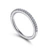 14K White Gold Matching Wedding Band - 0.19 ct