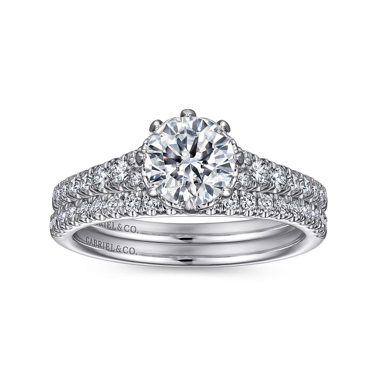 14K White Gold Matching Wedding Band - 0.19 ct - Shot 4