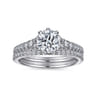 14K White Gold Matching Wedding Band - 0.19 ct