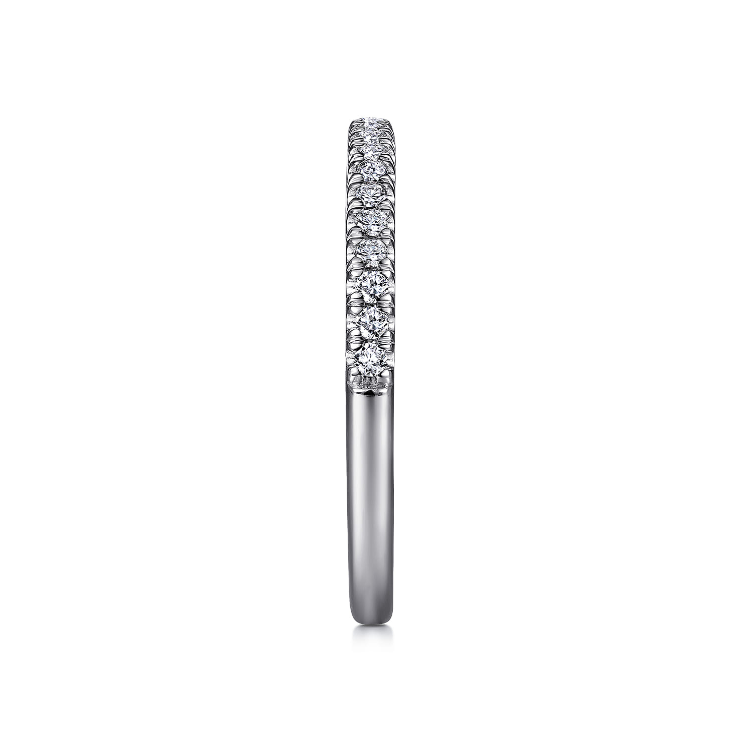 14K White Gold Matching Wedding Band - 0.19 ct - Shot 5