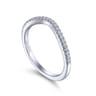 14K White Gold Matching Wedding Band - 0.15 ct