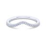 14K White Gold Matching Wedding Band - 0.16 ct