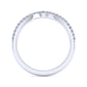 14K White Gold Matching Wedding Band - 0.16 ct