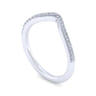 14K White Gold Matching Wedding Band - 0.16 ct
