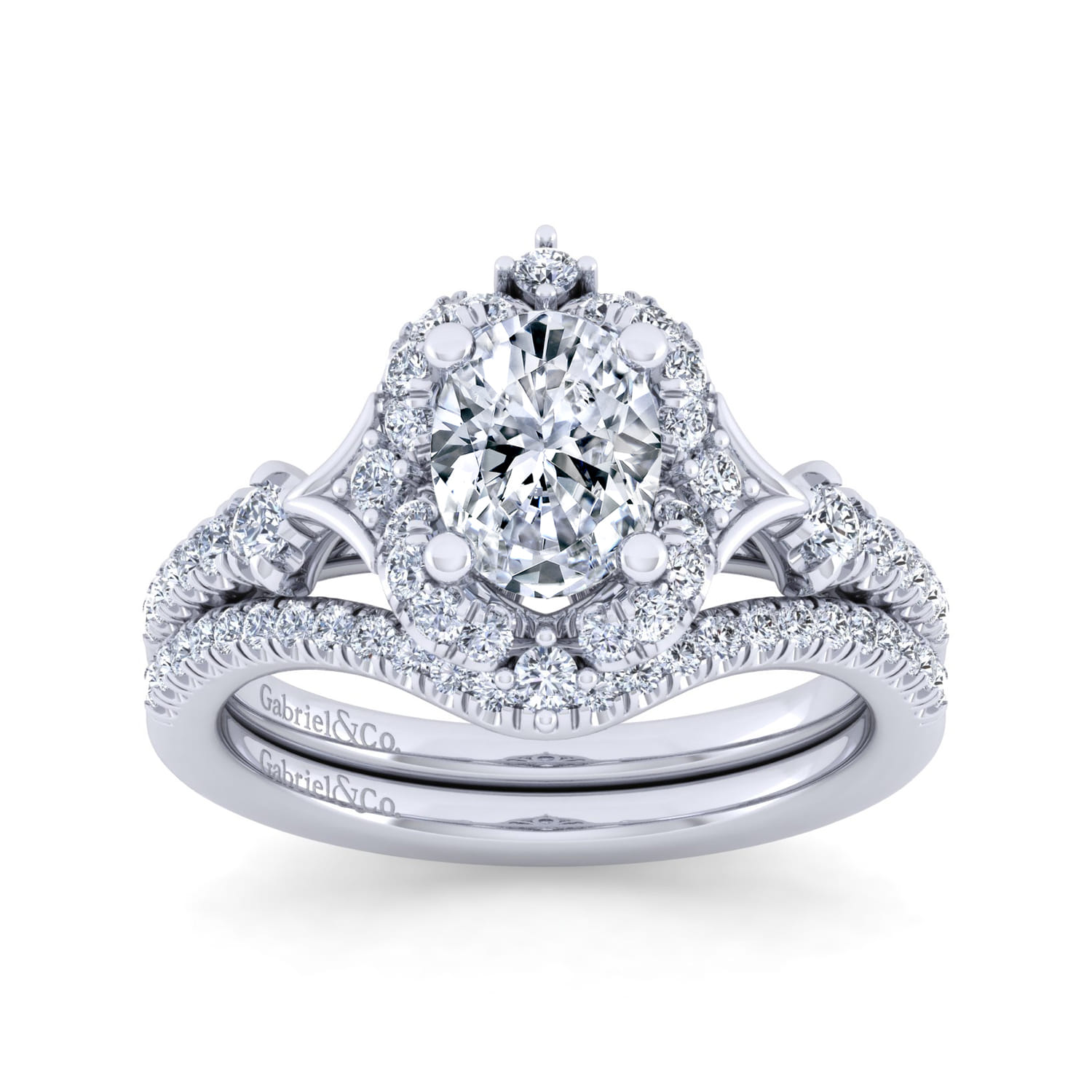 14K White Gold Matching Wedding Band - 0.16 ct - Shot 4
