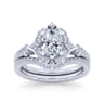 14K White Gold Matching Wedding Band - 0.16 ct