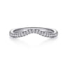 14K White Gold Matching Wedding Band - 0.16 ct