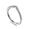 14K White Gold Matching Wedding Band - 0.16 ct