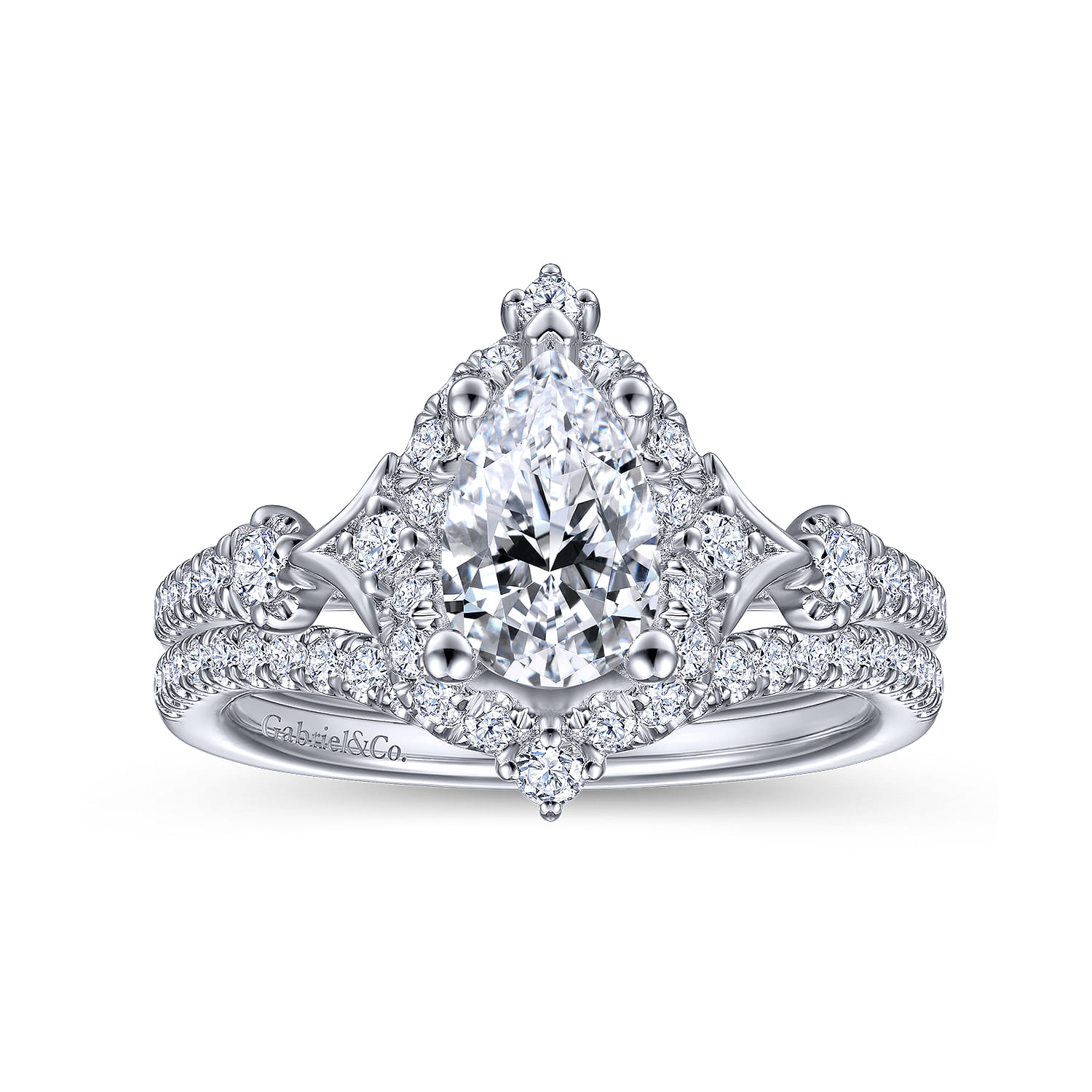 14K White Gold Matching Wedding Band - 0.16 ct - Shot 4