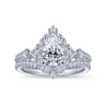 14K White Gold Matching Wedding Band - 0.16 ct