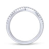 14K White Gold Matching Wedding Band - 0.16 ct