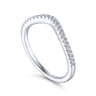 14K White Gold Matching Wedding Band - 0.16 ct