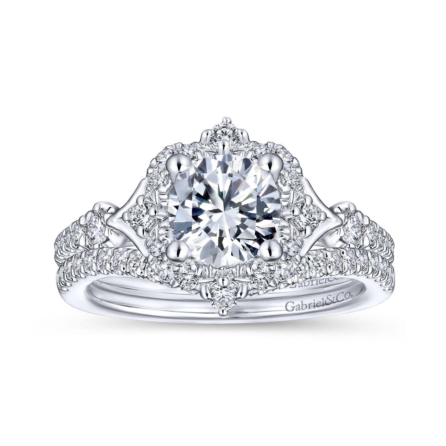 14K White Gold Matching Wedding Band - 0.16 ct - Shot 4