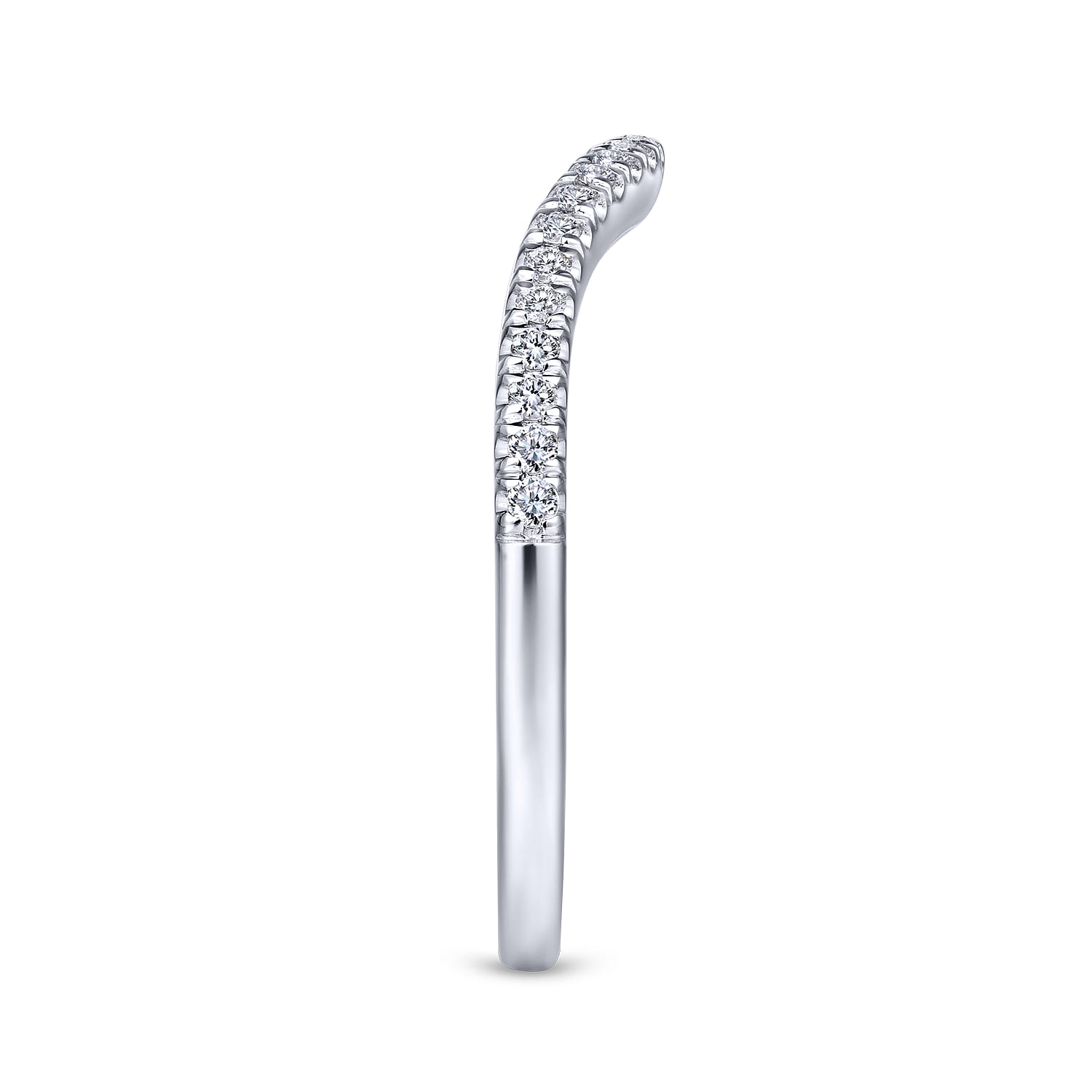 14K White Gold Matching Wedding Band - 0.16 ct - Shot 5